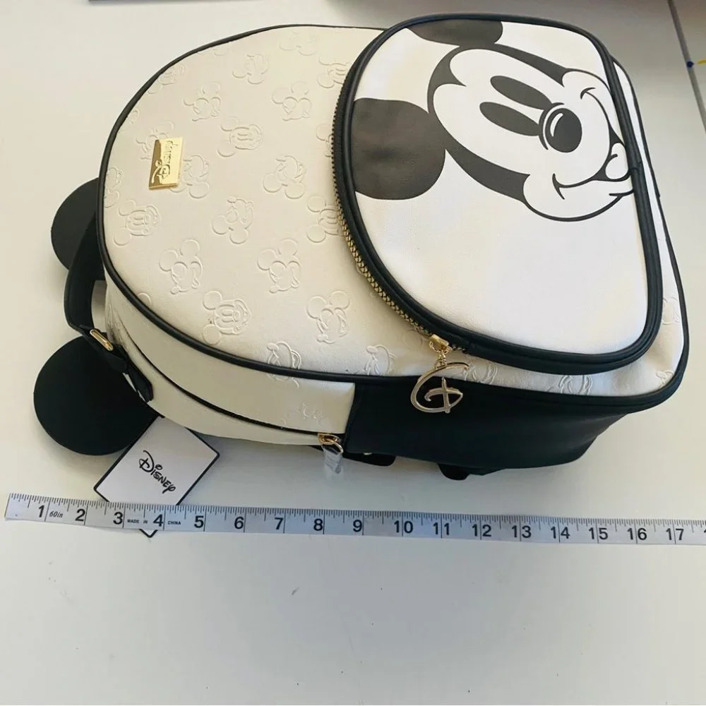 NEW Disney Mickey Mouse Embossed Backpack Faux Leather Mickey Mouse Ears - Picture 5 of 14